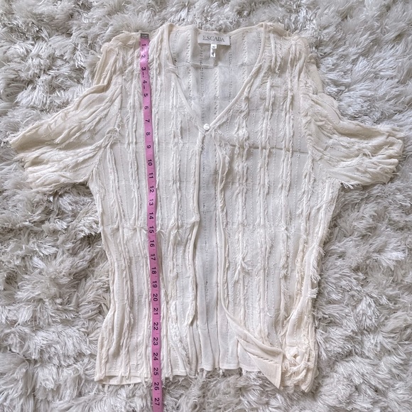Escada Fringe Cardigan and Tank Top Set - Picture 6 of 10